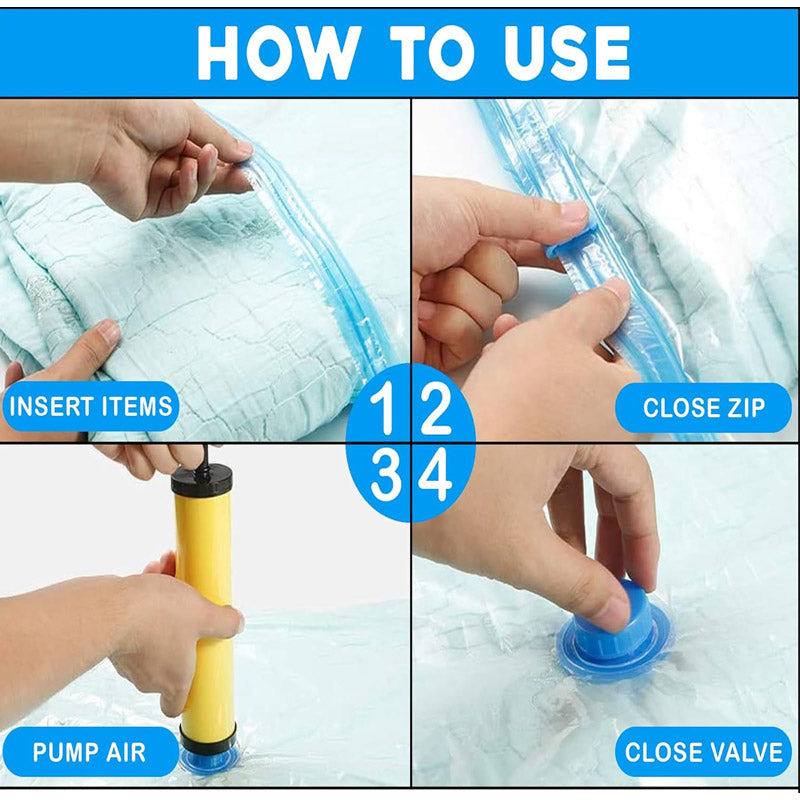 Space Saver Vacuum Storage Bag With Pump (Imported)