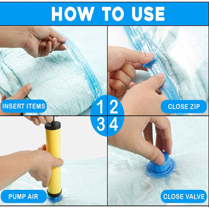 Space Saver Vacuum Storage Bag With Pump (Imported)