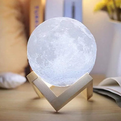 Moon Light Lamp – 3D Moon Lamp with Wooden Stand