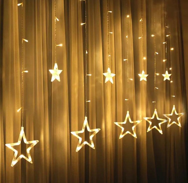 Star Light Curtain – Warm White Star Light Curtain