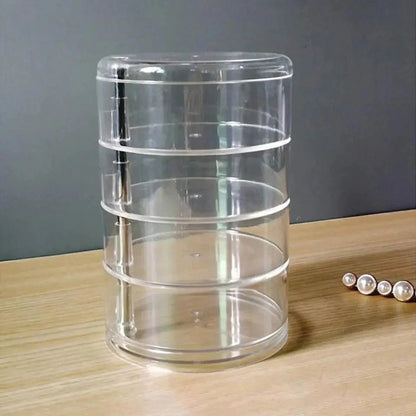 Transparent 360° Rotating Jewelry Box - 5 Layer