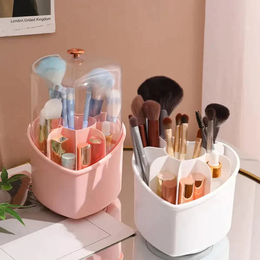 HeartGlow Rotating Makeup Brush Stand