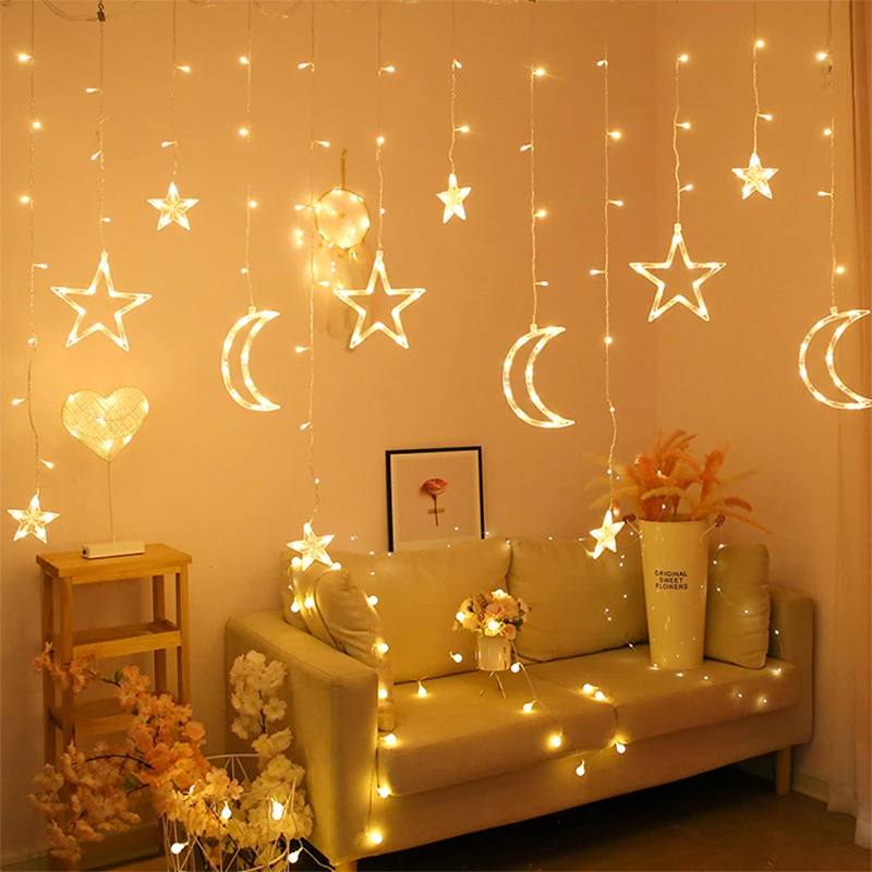 Star Light Curtain – Warm White Star Light Curtain