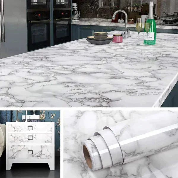 Marble Texture Design PVC Water Proof (60 X 200 CM)