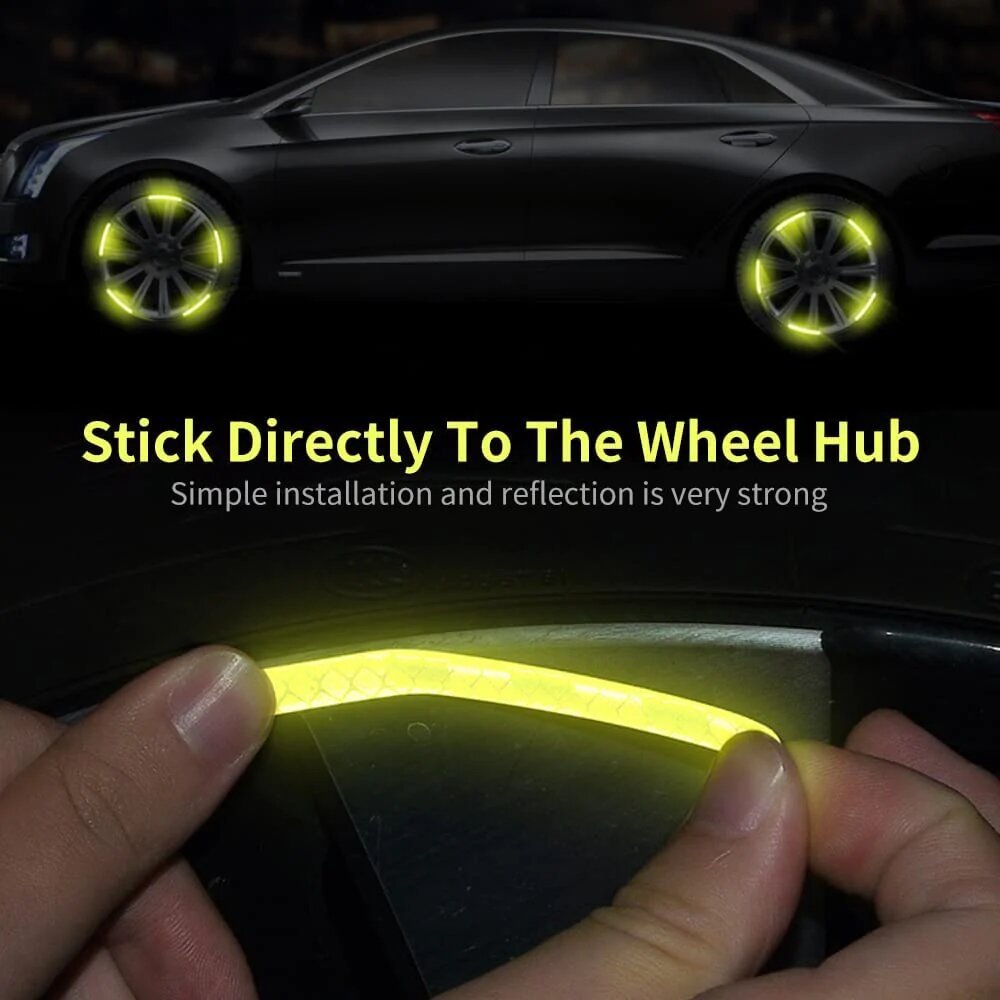 Car Wheel Hub Reflective Luminous Stickers