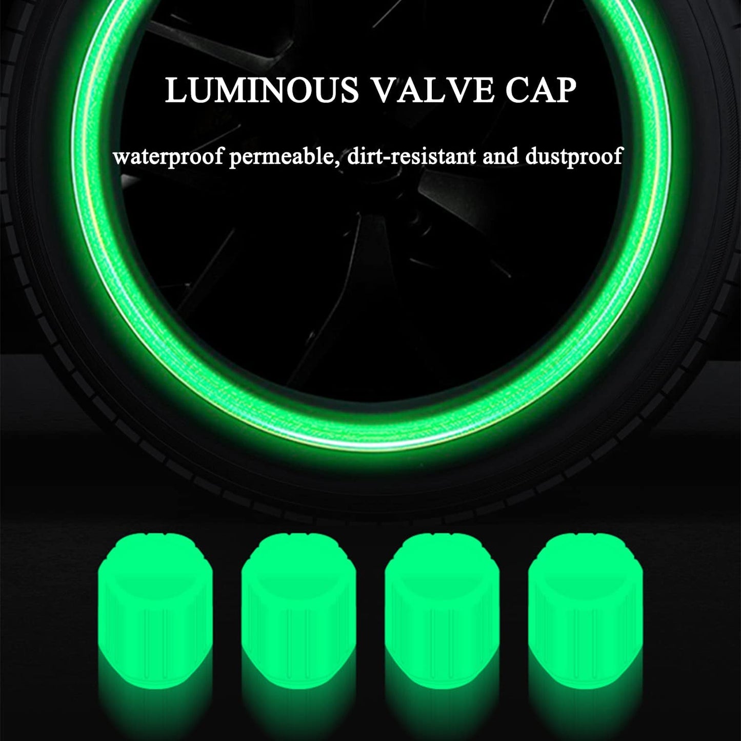 Universal Luminous Tire Air Valves Caps