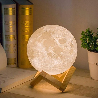 Moon Light Lamp – 3D Moon Lamp with Wooden Stand