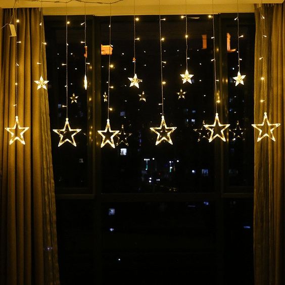 Star Light Curtain – Warm White Star Light Curtain