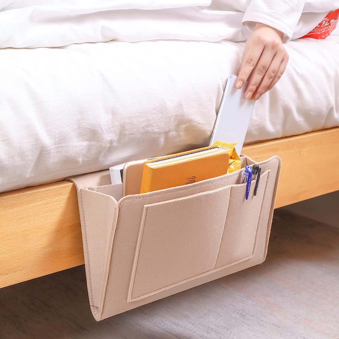 Multifunctional Bed Side Storage Organizer