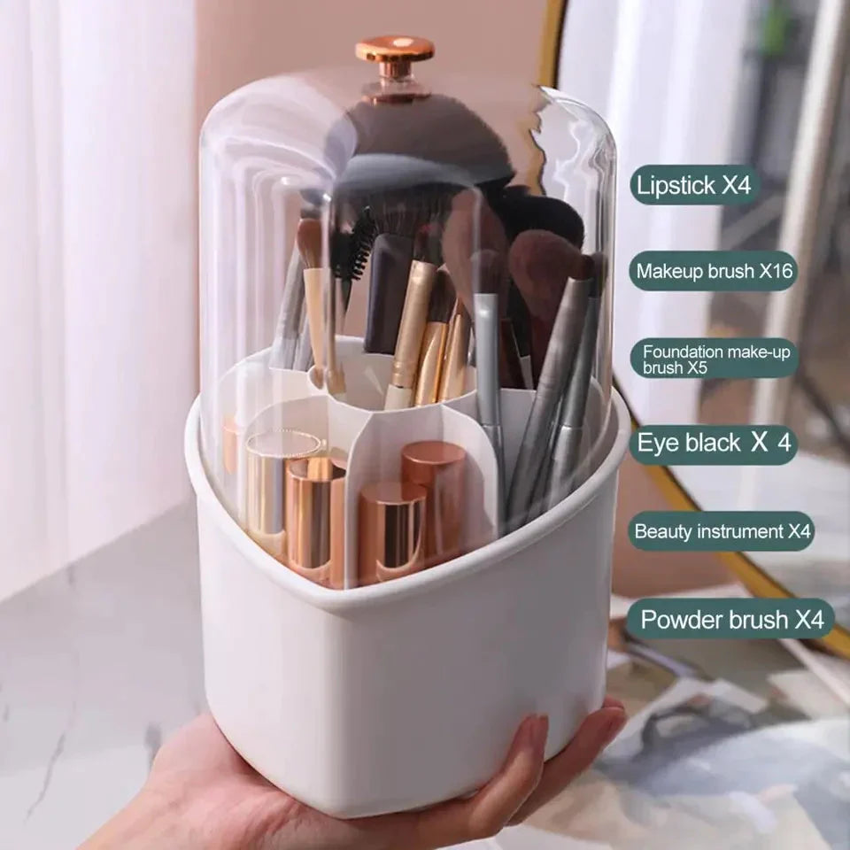 HeartGlow Rotating Makeup Brush Stand