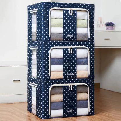 Collapsible Large Size Storage Organizer with Metal Supports