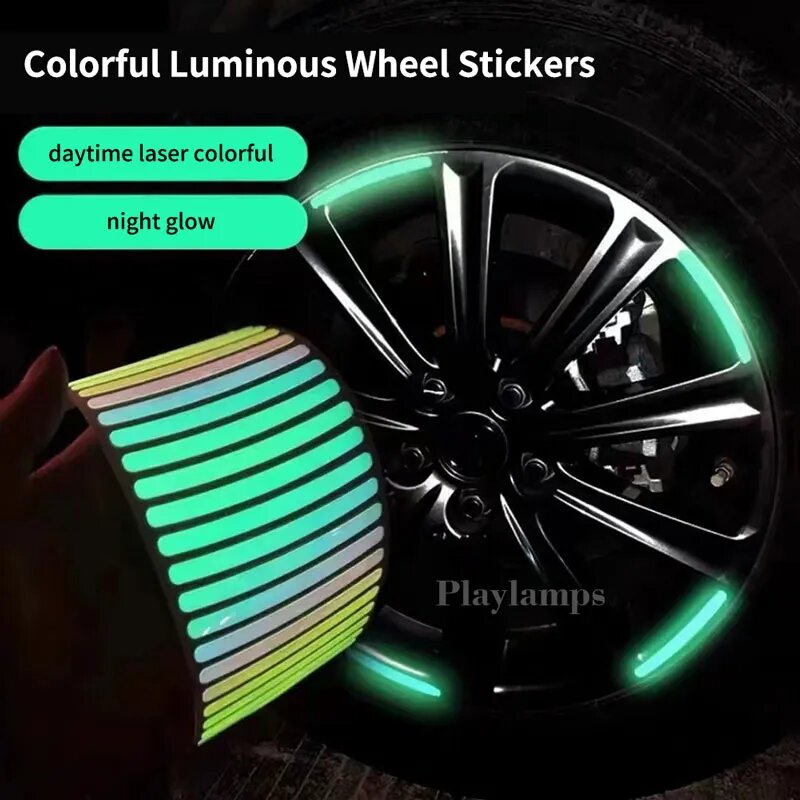 Car Wheel Hub Reflective Luminous Stickers