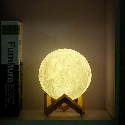 Moon Light Lamp – 3D Moon Lamp with Wooden Stand