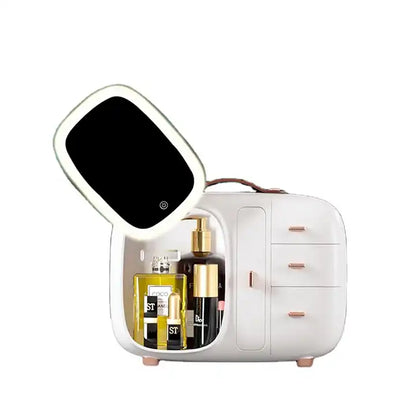 Modern Makeup Organizer Box with LED Mirror