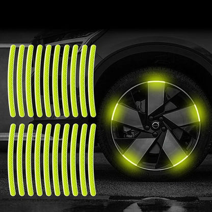 Car Wheel Hub Reflective Luminous Stickers