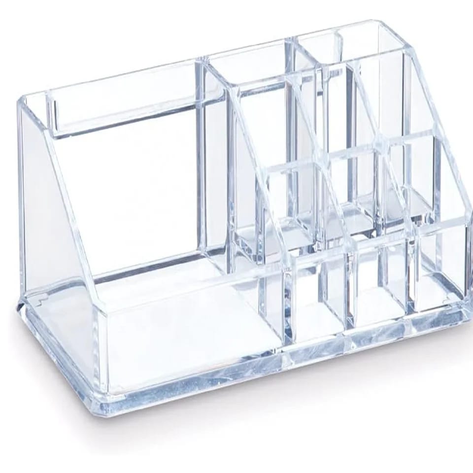 9 Grid Acrylic Makeup Organizer Storage Box