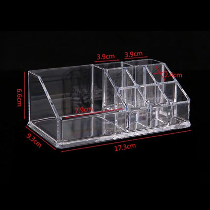 9 Grid Acrylic Makeup Organizer Storage Box