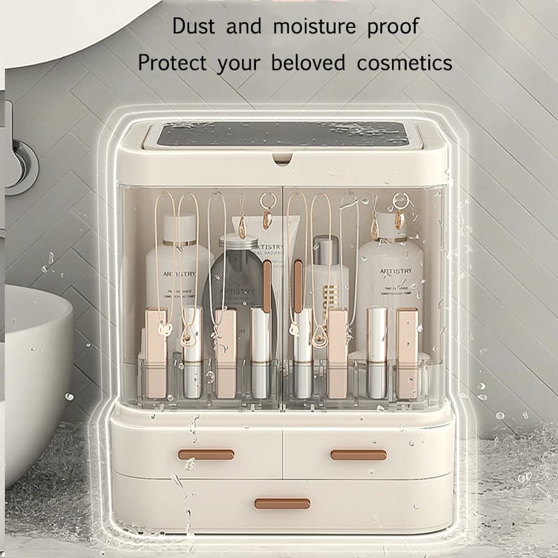 Classy Cosmetic Organizer With Mirror