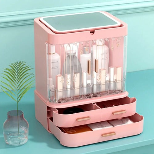 Classy Cosmetic Organizer With Mirror