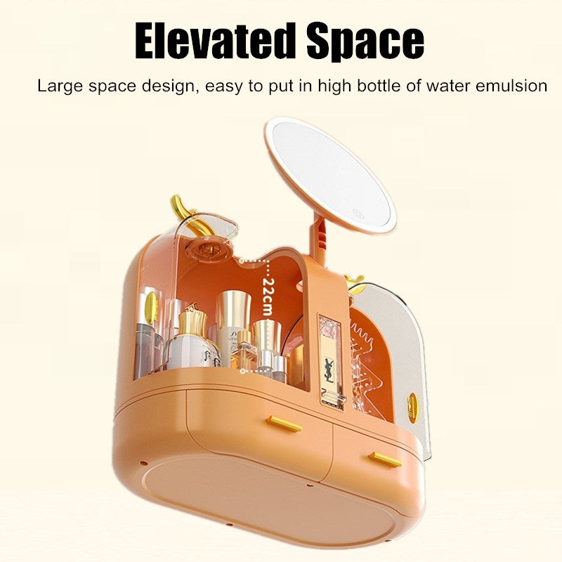 Elegant Makeup Organizer With LED Mirror