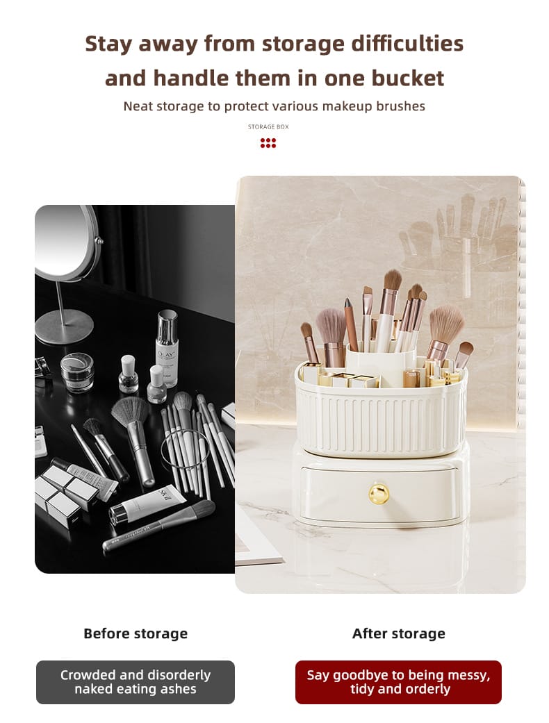 Rotating Vanity Makeup Organizer