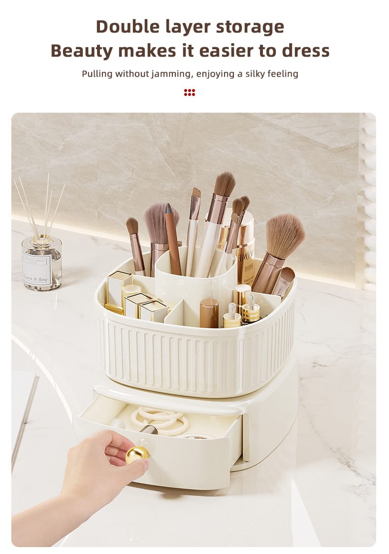 Rotating Vanity Makeup Organizer