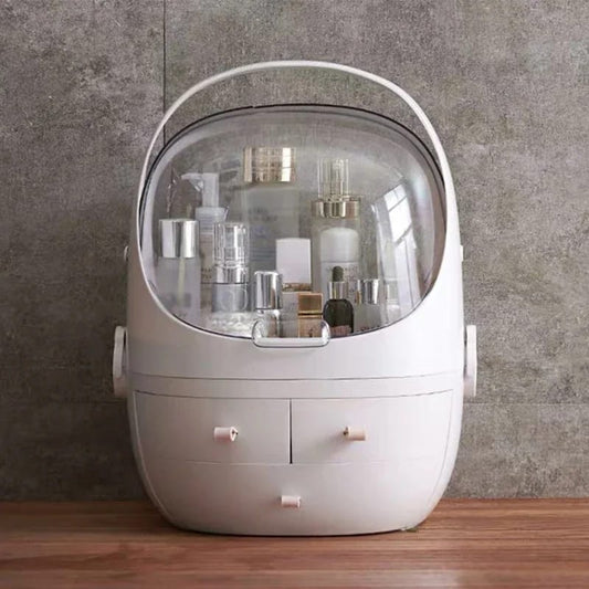 Hand-Held Cosmetic Organizer With Drawer