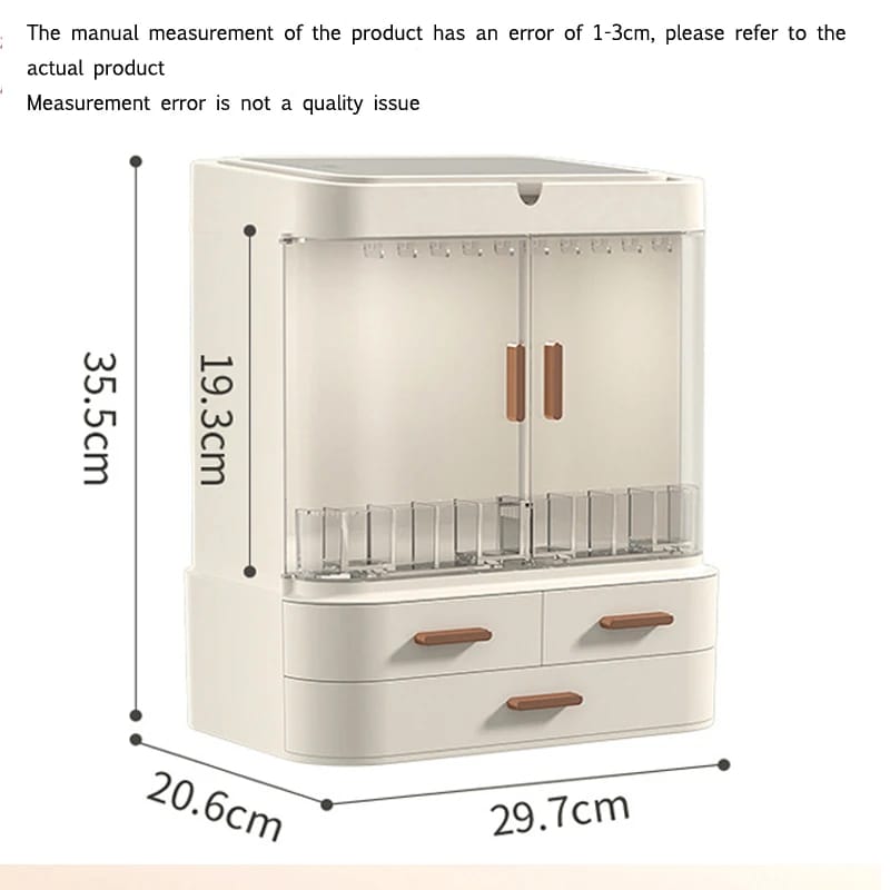 Grand Closet-Like Organizer With Mirror, LED & Drawers